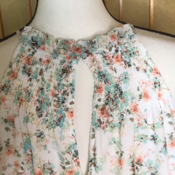 Kaari Blue Dress Halter Style Floral Dress - Picture 4 of 13